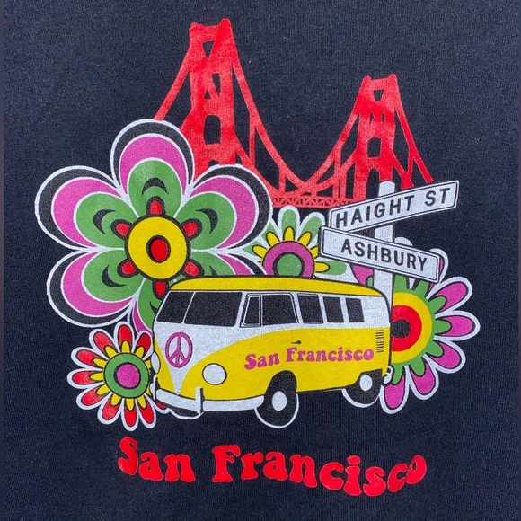 Haight Ashbury San Francisco Short Sleeve Tshirt, Women’s Top L - Picture 2 of 5